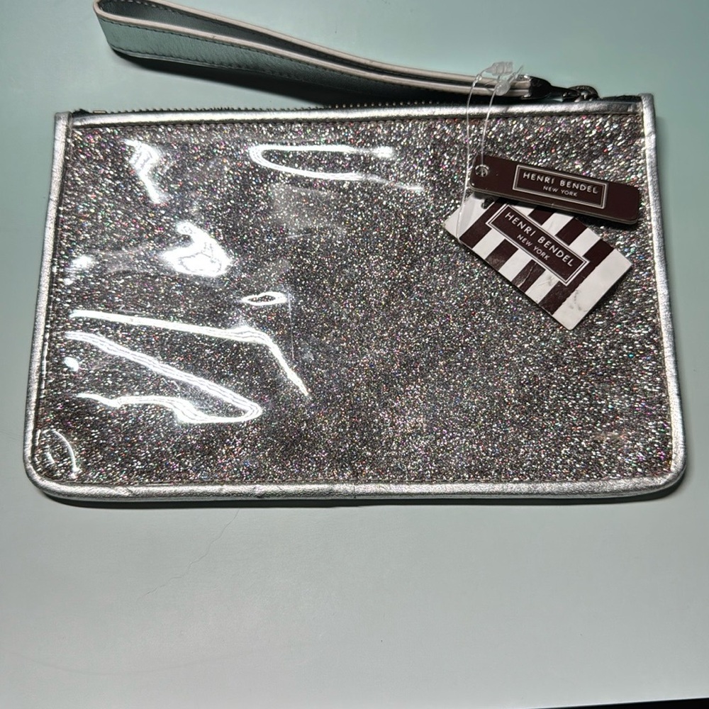 Henri Bendel Flat As A Pancake-Glitter Wristlet (NWT) - Picture 3 of 13